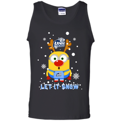 Minion New Hampshire Wildcats Ugly Christmas Sweaters Let It Snow Tank Top - The White Eagles