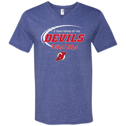 Dilly Dilly A True Friend Of The New Jersey Devils Men's V-Neck T-Shirt - The White Eagles