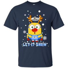 Minion Calpoly Mustangs Ugly Christmas Sweaters Let It Snow Cotton T-Shirt - The White Eagles