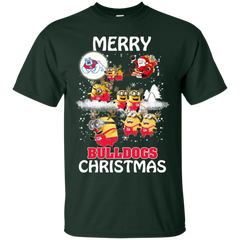 Fresno State Bulldogs Ugly Christmas Sweaters Minions Santa Claus Merry Christmas Cotton T-Shirt - The White Eagles