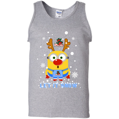 Minion Mississippi Valley State Delta Devils Ugly Christmas Sweaters Let It Snow Tank Top - The White Eagles