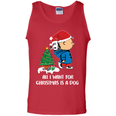 All I Want For Christmas Is A Dog Snoopy Charlie Brown The Peanuts Movie Tank Top - The White Eagles