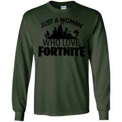 Fortnite Just A Woman Who Loves Fortnite LS Cotton T-Shirt - The White Eagles