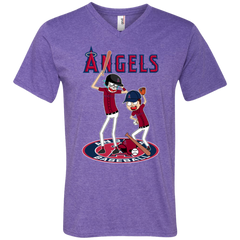 Los Angeles Angels Baseball Rick And Morty Men's V-Neck T-Shirt - The White Eagles