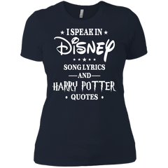 I Speak In Disney Song Lyrics And Harry Potter Quotes Shir Ladies' Shirt - The White Eagles