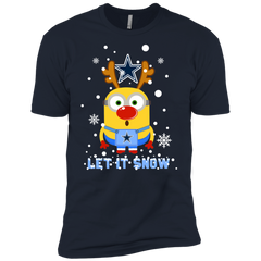 Minion Dallas Cowboys Ugly Christmas Sweaters Let It Snow Men's Sleeve Shirt - The White Eagles