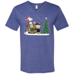 Pittsburgh Steelers Snoopy The Peanuts Ugly Christmas Sweater  Super Bowl Men's V-Neck T-Shirt - The White Eagles