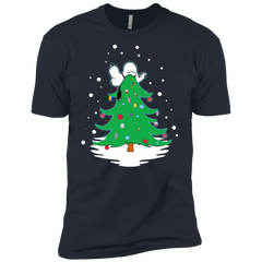 Snoopy Tree Christmas The Peanuts Movie Men's Sleeve Shirt - The White Eagles