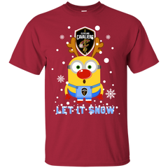 Minion Cleveland Cavaliers Primary Ugly Christmas Sweaters Let It Snow Cotton T-Shirt - The White Eagles