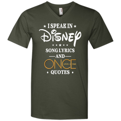 I Speak In Disney Song Lyrics And Once Upon A Time Quotes Shirt Men's V-Neck T-Shirt - The White Eagles