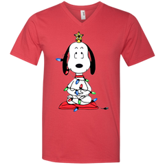 Snoopy Christmas Tree The Peanuts Movie Snoopy Men's V-Neck T-Shirt - The White Eagles