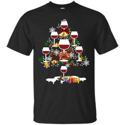 Christmas Is Coming Wine Santa Claus Ugly Christmas Sweater Cotton T-Shirt - The White Eagles
