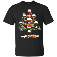 Christmas Is Coming Wine Santa Claus Ugly Christmas Sweater Cotton T-Shirt - The White Eagles