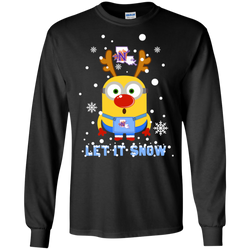 Minion Northwestern State Demons Ugly Christmas Sweaters Let It Snow LS Cotton T-Shirt - The White Eagles