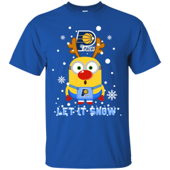 Minion Indiana Pacers Ugly Christmas Sweaters Let It Snow Cotton T-Shirt - The White Eagles