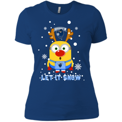 Minion Monmouth Hawks Ugly Christmas Sweaters Let It Snow Ladies' Shirt - The White Eagles
