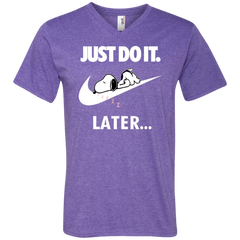 Just Do It The Peanuts Movie Snoopy Nike Logo Men's V-Neck T-Shirt - The White Eagles