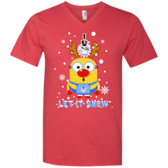Minion Citadel Bulldogs Ugly Christmas Sweaters Let It Snow Men's V-Neck T-Shirt - The White Eagles