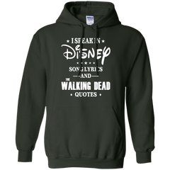 I Speak In Disney Song Lyrics And The Walking Dead Quotes Shirt Hoodie - The White Eagles