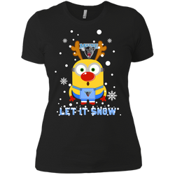 Minion Maine Black Bears Ugly Christmas Sweaters Let It Snow Ladies' Shirt - The White Eagles