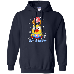 Minion Atlanta Hawks Ugly Christmas Sweaters Let It Snow Hoodie - The White Eagles