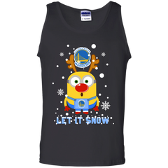 Minion Golden State Warriors Ugly Christmas Sweaters Let It Snow Tank Top - The White Eagles