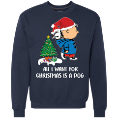 All I Want For Christmas Is A Dog Snoopy Charlie Brown The Peanuts Movie Sweatshirt - The White Eagles