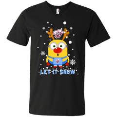 Minion Eastern Kentucky Colonels Ugly Christmas Sweaters Let It Snow Men's V-Neck T-Shirt - The White Eagles