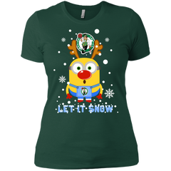 Minion Boston Celtics Ugly Christmas Sweaters Let It Snow Ladies' Shirt - The White Eagles