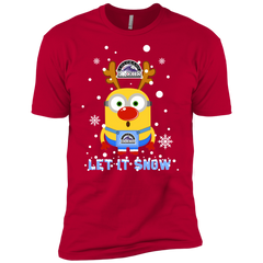 Minion Colorado Rockies  Ugly Christmas Sweaters Let It Snow Men's Sleeve Shirt - The White Eagles