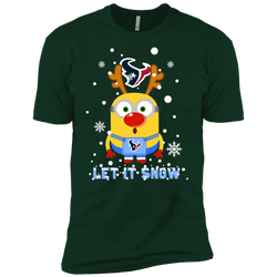 Minion Houston Texans Ugly Christmas Sweaters Let It Snow Men's Sleeve Shirt - The White Eagles