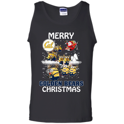 California Golden Bears Ugly Christmas Sweaters Minions Santa Claus Merry Christmas Tank Top - The White Eagles