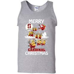Stanford Cardinal Ugly Christmas Sweaters Minions Santa Claus Merry Christmas Tank Top - The White Eagles