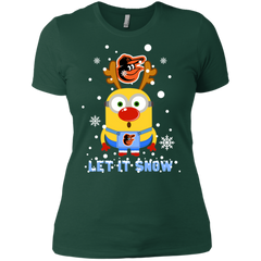 Minion Baltimore Orioles  Ugly Christmas Sweaters Let It Snow Ladies' Shirt - The White Eagles