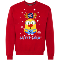Minion Georgetown Hoyas Ugly Christmas Sweaters Let It Snow Sweatshirt - The White Eagles