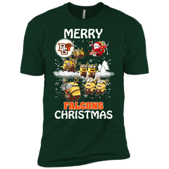 Bowling Green Falcons Ugly Christmas Sweaters Minions Santa Claus Merry Christmas Men's Sleeve Shirt - The White Eagles