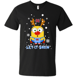 Minion Nicholls Colonels Ugly Christmas Sweaters Let It Snow Men's V-Neck T-Shirt - The White Eagles