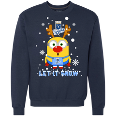 Minion Kansas City Royals  Ugly Christmas Sweaters Let It Snow Sweatshirt - The White Eagles