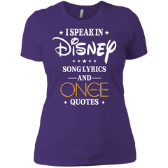 I Speak In Disney Song Lyrics And Once Upon A Time Quotes Shirt Ladies' Shirt - The White Eagles