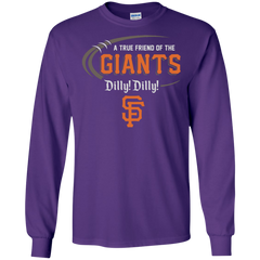 Dilly Dilly Ny Giants A True Friend Of The Giants LS Cotton T-Shirt - The White Eagles