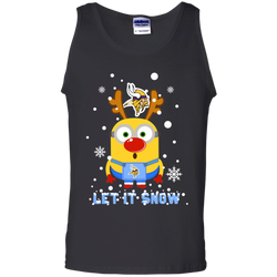 Minion Minnesota Vikings Ugly Christmas Sweaters Let It Snow Tank Top - The White Eagles