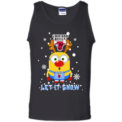 Minion Chicago Bulls Ugly Christmas Sweaters Let It Snow Tank Top - The White Eagles