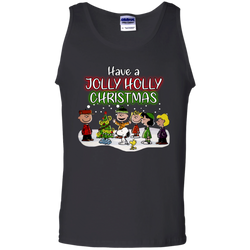 Have A Jolly Holly Christmas The Peanuts Movie Snoopy Charlie Brown Woodstock Tank Top - The White Eagles
