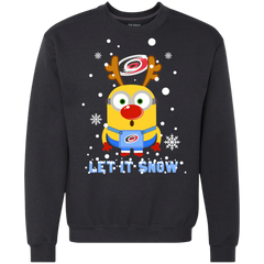 Minion Carolina Hurricanes  Ugly Christmas Sweaters Let It Snow Sweatshirt - The White Eagles