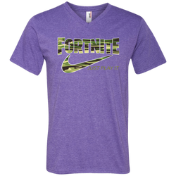 Fortnite Nike Just Play It Camo Men's V-Neck T-Shirt - The White Eagles
