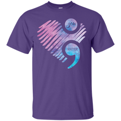 You Matter Don't Let Your Story End Semicolon Shirt Cotton T-Shirt - The White Eagles