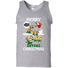 Florida Gators Ugly Christmas Sweaters Minions Santa Claus Merry Christmas Tank Top - The White Eagles