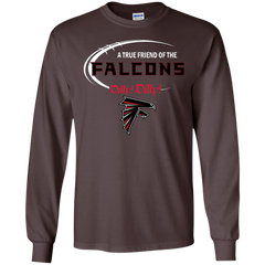 Dilly Dilly Atlanta Falcons A True Friend Of The Falcons LS Cotton T-Shirt - The White Eagles
