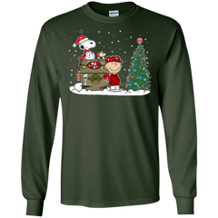 San Francisco 49ers Snoopy The Peanuts Ugly Christmas Sweater  Super Bowl LS Cotton T-Shirt - The White Eagles