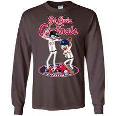 St Louis Cardinals Baseball Rick And Morty LS Cotton T-Shirt - The White Eagles